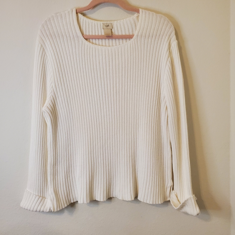 J. Jill Knit Cream Sweater Women's Size Large